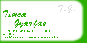 timea gyarfas business card